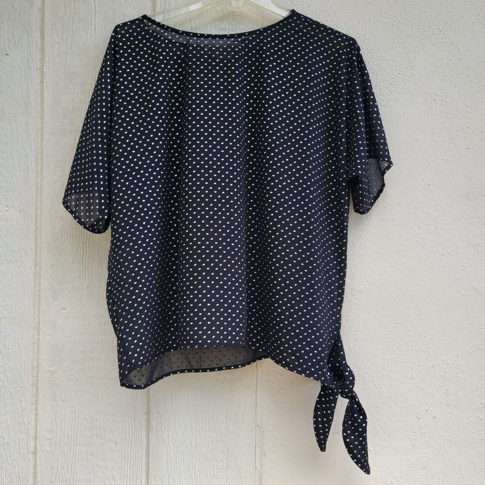 michael kors black silver sheer blouse wmns P/M